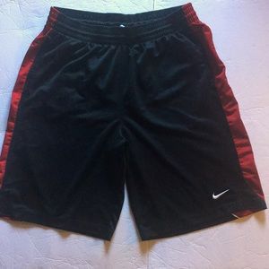 Men’s NIKE Black and Red Athletic Shorts